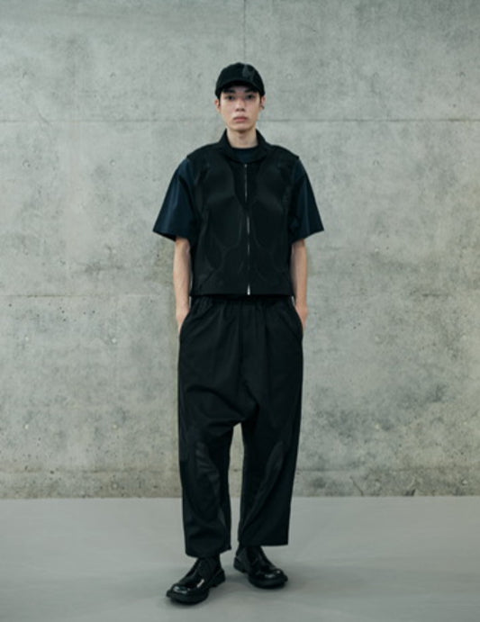 032Thin pointed logo sarouel pants (made to order)